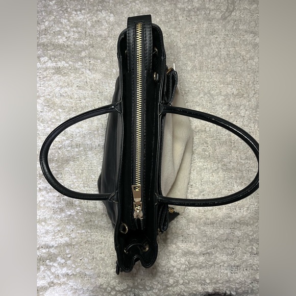 ✨NWT✨Via Repubblica. Genuine Shearling/Leather Black Cream Shoulder Handbag. - Picture 8 of 13